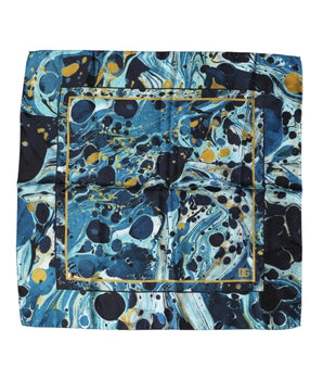 Dolce & Gabbana Multicolor Marble Square Foulard Scarf