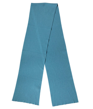 Dolce & Gabbana Blue Cashmere Knit Neck Wrap Shawl Scarf