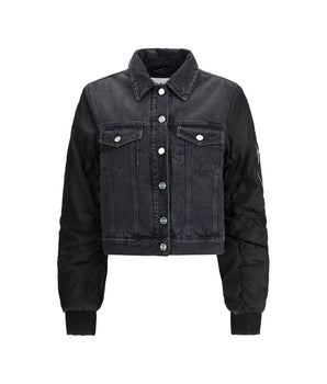 Ganni Black Cotton Denim Jacket