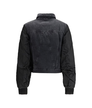 Ganni Black Cotton Denim Jacket
