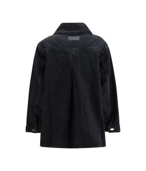 Ganni Black Cotton Denim Jacket