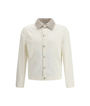 Brunello Cucinelli White Cotton Denim Jacket