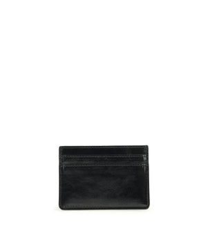 Marine Serre Black Calf Leather Bos Taurus Wallet
