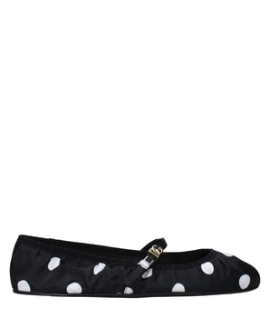 Dolce & Gabbana Black Fabric Ballet Flats