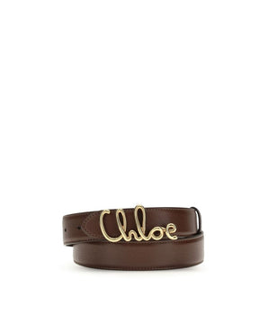 Chloé Brown Calf Leather Bos Taurus Regular Belt