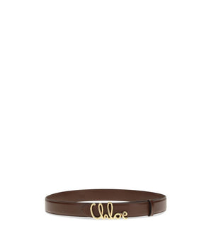 Chloé Brown Calf Leather Bos Taurus Regular Belt