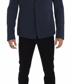 Dolce & Gabbana Elegant Blue Cotton Stretch Blazer Jacket Dolce & Gabbana 
