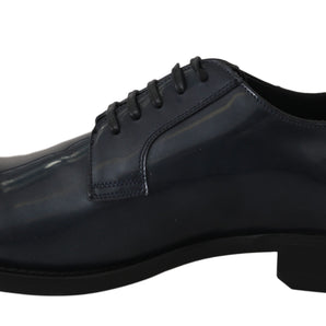 Dolce &amp; Gabbana Elegantes zapatos de vestir Derby de cuero azul