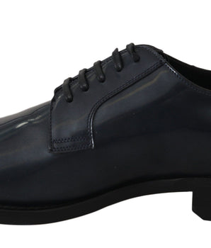 Dolce & Gabbana Elegant Blue Leather Derby Dress Shoes Dolce & Gabbana 