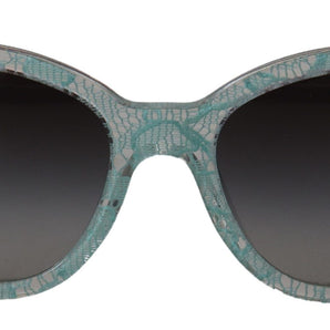 Dolce &amp; Gabbana Elegantes gafas de sol de diseñador con encaje siciliano