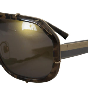 Dolce &amp; Gabbana Chic Aviator Gafas de sol marrones espejadas