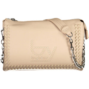 BYBLOS Elegante bolso de hombro beige con asa de cadena