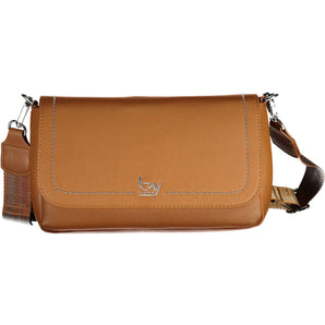 BYBLOS Elegant Brown Polyurethane Handbag with Logo