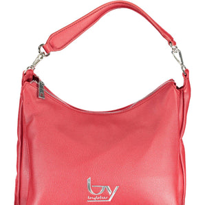 BYBLOS Elegant Red Chain-Handle Convertible Handbag