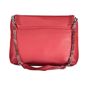 BYBLOS Elegant Red Chain-Strap Shoulder Bag