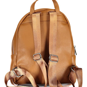 BYBLOS Elegant Brown Backpack with Contrasting Details