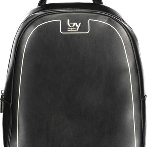 BYBLOS Elegante mochila negra con detalles en contraste