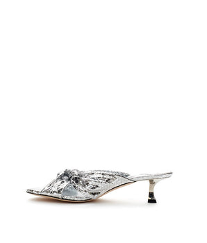 Jimmy Choo silver leather sandals
