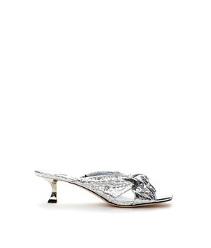 Jimmy Choo silver leather sandals