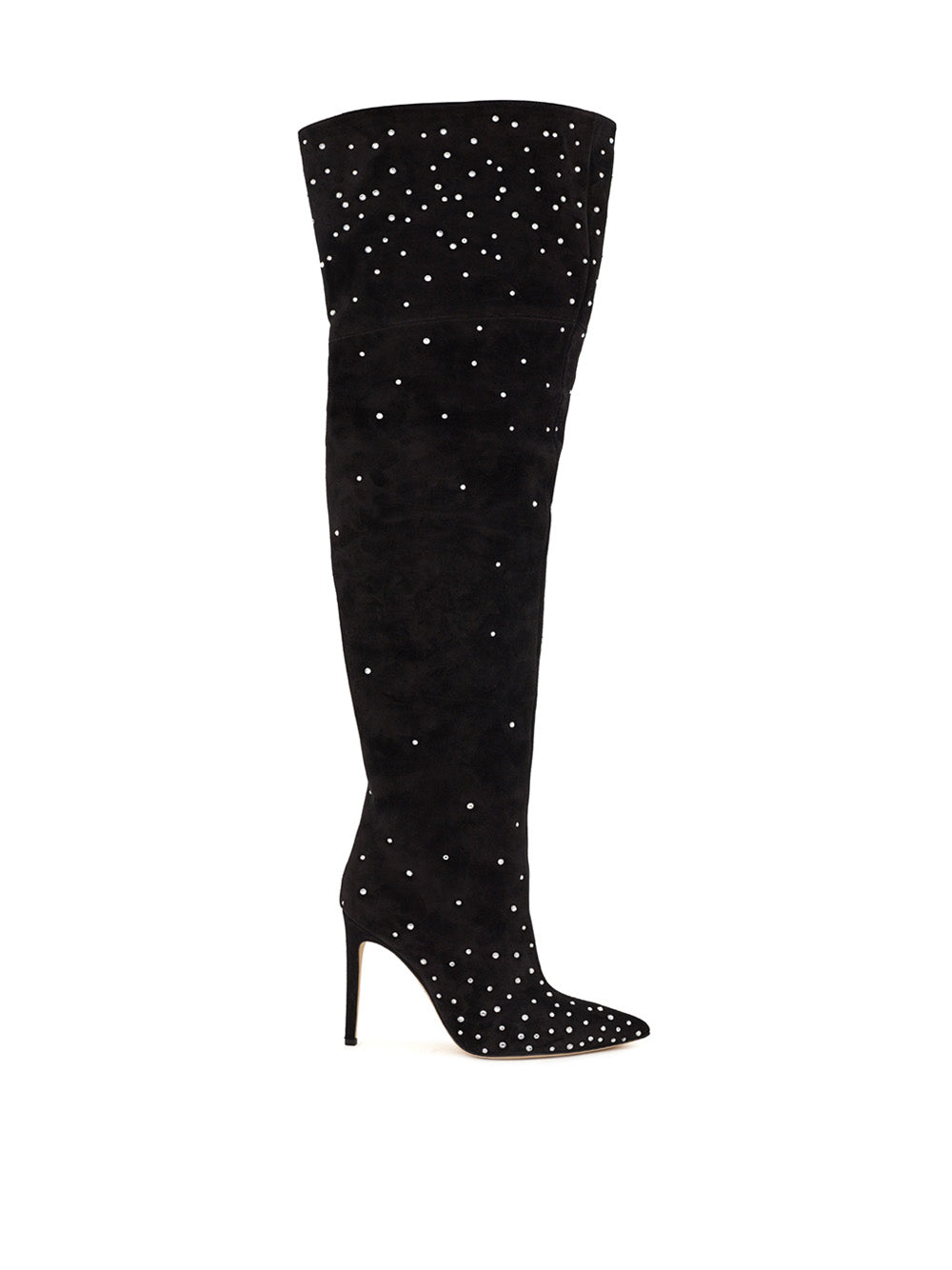 Paris Texas Over The Knee Black Suede Boots, Nahim - Luxury Wardrobe