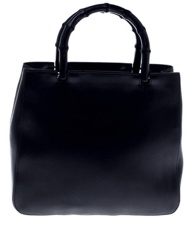 Gucci black tote outlet with leather handle