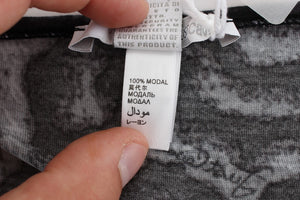Cavalli Gray Leopard Modal T-Shirt Blouse Top