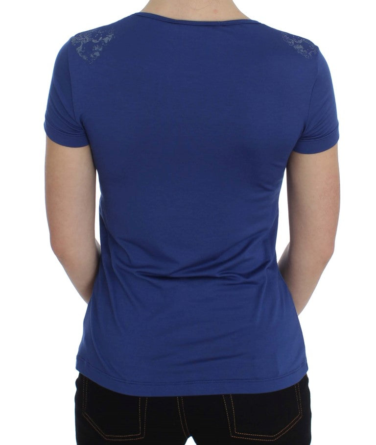 Ermanno Scervino Blue Modal Stretch T-shirt