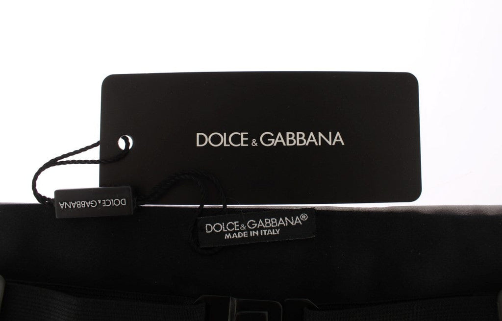 Dolce & Gabbana Silver Wide Belt Silk Cummerbund Dolce & Gabbana 