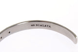 Nialaya Black Crystal 925 Silver Bangle Bracelet Nialaya 