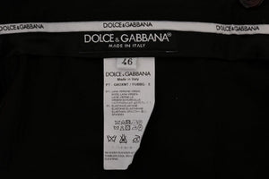 Dolce & Gabbana Purple Wool Stretch Formal Pants