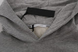 Daniele Alessandrini Gray Pullover Hodded Cotton Sweater