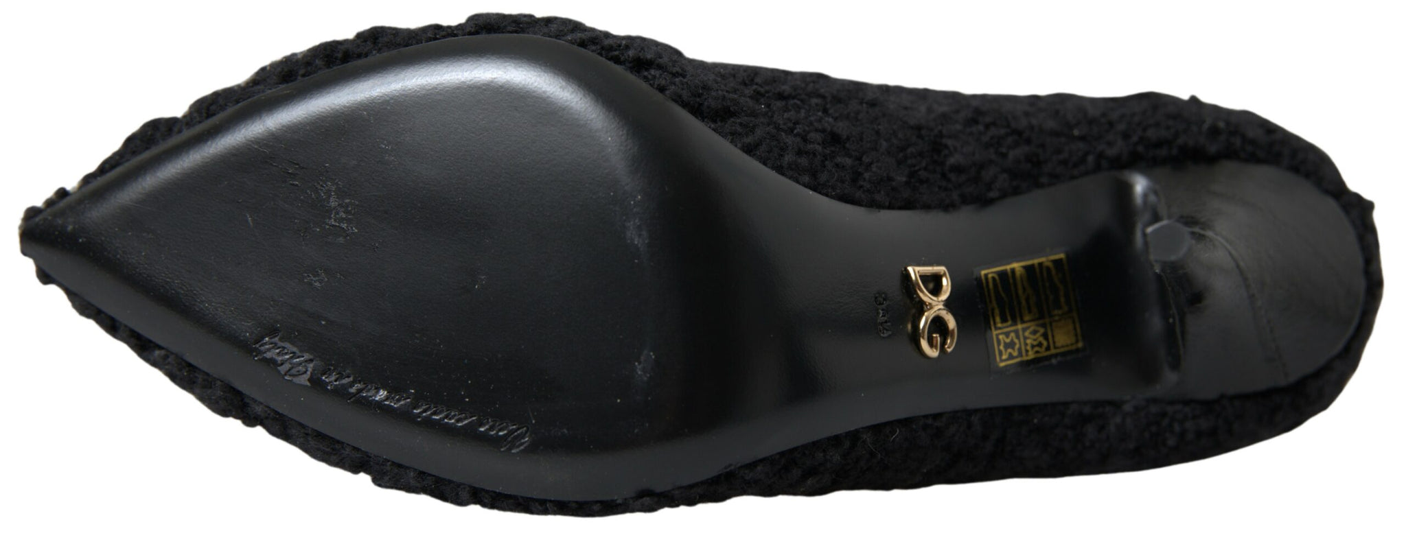 Dolce & Gabbana Black Stiletto Heels Mid Calf Boots