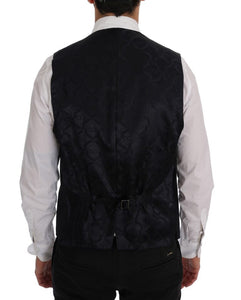 Dolce & Gabbana Black STAFF Wool Striped Vest