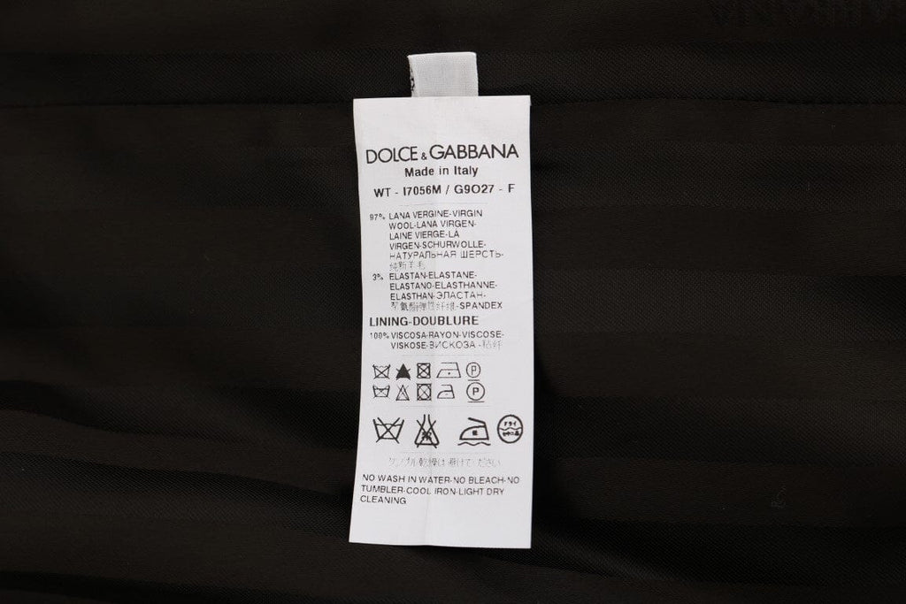 Dolce & Gabbana Gray STAFF Wool Stretch Vest Dolce & Gabbana 