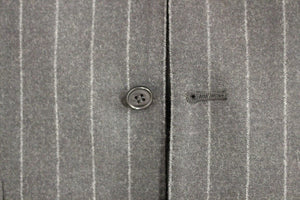 Dolce & Gabbana Gray Striped Wool Logo Vest Dolce & Gabbana 