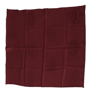 Dolce & Gabbana Elegant Red Silk Square Scarf Wrap