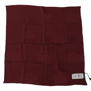 Dolce & Gabbana Elegant Red Silk Square Scarf Wrap