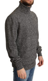 Dolce & Gabbana Gray Turtle Neck Cashmere Pullover Sweater Dolce & Gabbana 