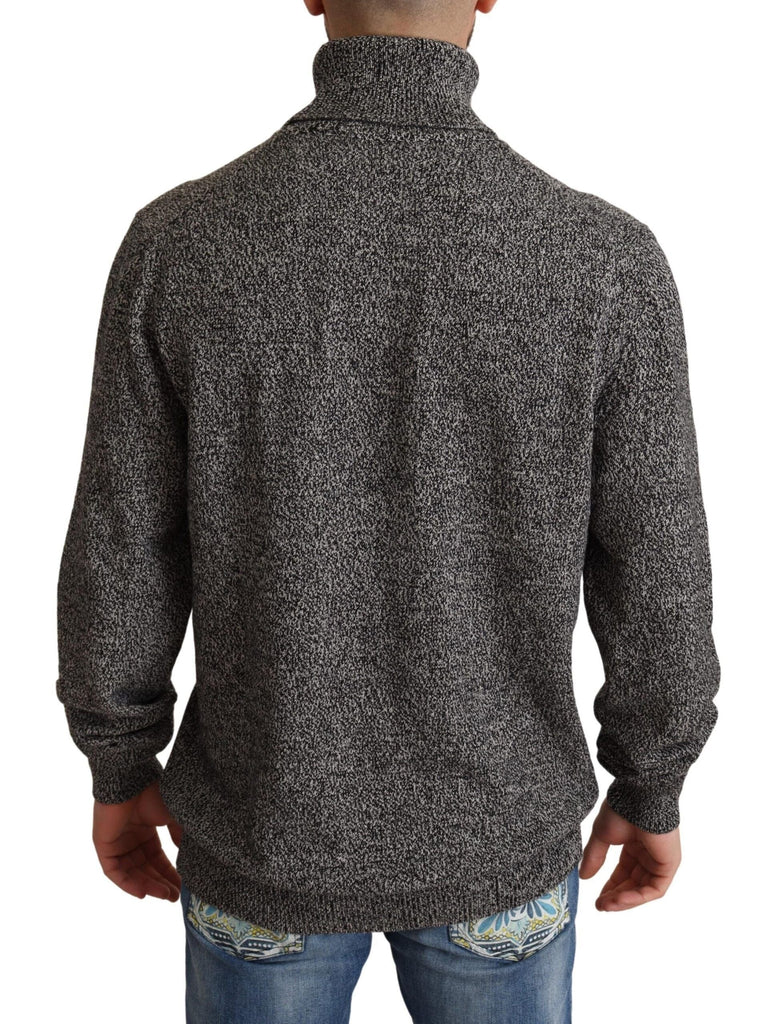 Dolce & Gabbana Gray Turtle Neck Cashmere Pullover Sweater Dolce & Gabbana 