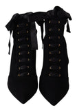 Dolce & Gabbana Black Stretch Short Ankle Boots Shoes Dolce & Gabbana 