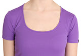GF Ferre Purple 100% Polyester Short Sleeve Top Blouse