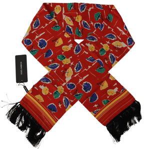 Dolce & Gabbana Elegant Multicolor Silk Men's Scarf