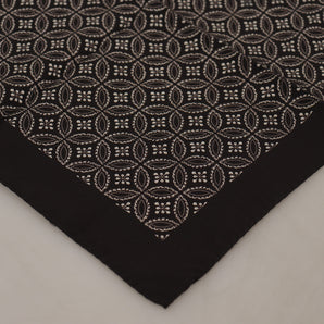 Dolce & Gabbana Black Patterned DG Printed Square Handkerchief Scarf, Nahim - Luxury Wardrobe