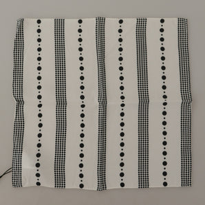 Dolce & Gabbana Elegant Dotted Stripe Men's Square Scarf