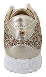 Jimmy Choo Gold Leather Antique Monza Sneakers Jimmy Choo 