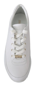 Jimmy Choo White Leather Monza Sneakers Jimmy Choo 