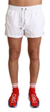 Dolce & Gabbana White King Mens Beachwear Swimwear Shorts Dolce & Gabbana 