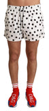 Dolce & Gabbana White Polka Dots Beachwear Shorts Swimwear Dolce & Gabbana 