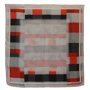 Costume National Elegant Checkered Silk Scarf