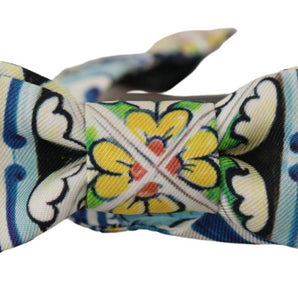 Dolce &amp; Gabbana Majolica Print Silk Bow Tie